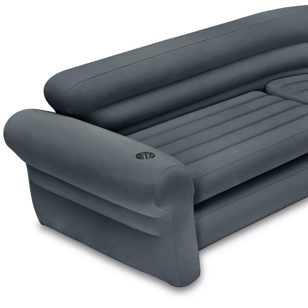 Inflatable Corner Couch Sectional Sofa and Pull-Out Twin Air Bed Sper