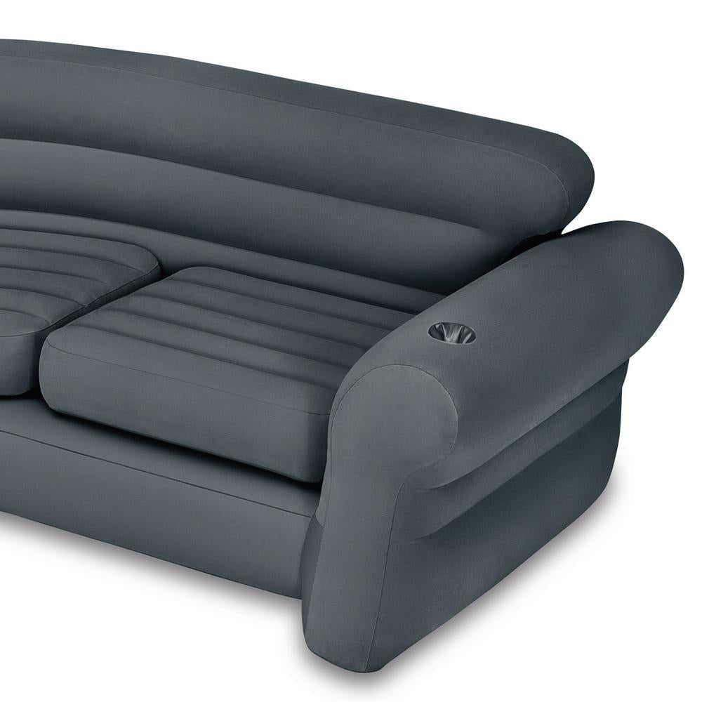 Inflatable Corner Couch Sectional Sofa and Pull-Out Twin Air Bed Sper