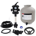 Yescom 16" Swimming Pool Sand Filter Above Inground Pond Fountain Fit 0.35-0.75HP Pump