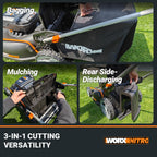 Nitro 40V 21" Cordless Lawn Mower Bundle with 20V String Trimmer, Edger &amp; Leaf Blower, 2 Batteries &amp; Charger