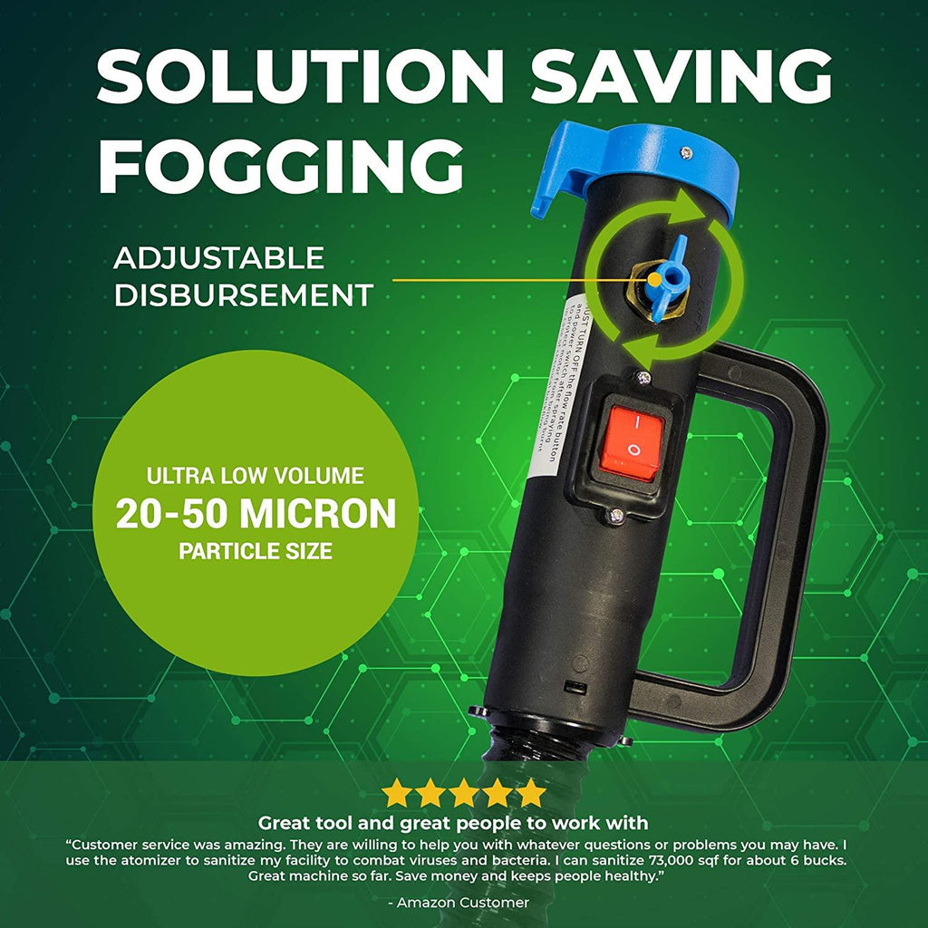 PetraTools Electric Disinfecting Fogger Machine Backpack Sprayer - 4 Gallon Mist Blower with Extended Commercial Hose for Sanitation Spraying - ULV500 Disinfection Fogger (Backpack Sprayer)