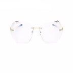 Sunglasses - Luxury Oversize Rimless Transparent Gradient Sunglasses