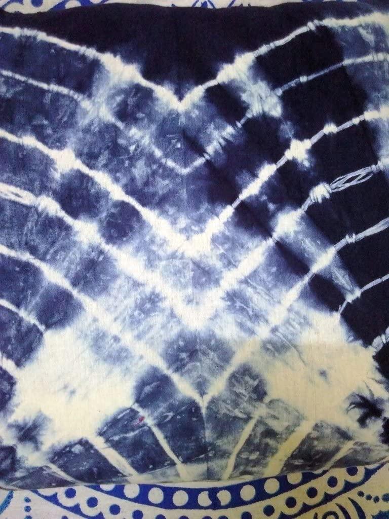 Indigo White Spred V Shape Pillow, Tie Dye Cushions, Decorative Cotton Throw, Shibori Pillow Cases, Outdoor Cushion Cover 16x16, Bohemian Pillow Shams (2) (50)