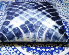 Indigo White Spred V Shape Pillow, Tie Dye Cushions, Decorative Cotton Throw, Shibori Pillow Cases, Outdoor Cushion Cover 16x16, Bohemian Pillow Shams (2) (50)