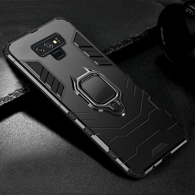 Luxury Shockproof Armor Case For Samsung Note 9 with Car Magnetic Ring Stand