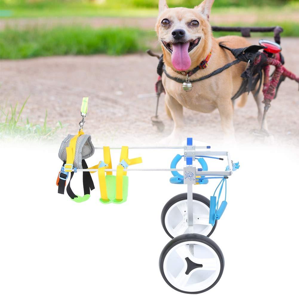 Zouminy Pet Wheelchair, 2 Wheels Pet Wheelchair Disabled Dog Assisted Walk Car Hind Leg Rehabilitation Auxiliary Car for Dogs Cats