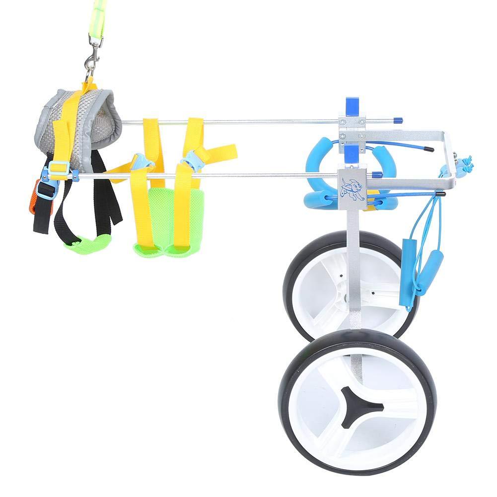 Zouminy Pet Wheelchair, 2 Wheels Pet Wheelchair Disabled Dog Assisted Walk Car Hind Leg Rehabilitation Auxiliary Car for Dogs Cats