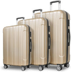 FOCHIER 3 PCS Hard shell Luggage Sets Clearance, PC+ABS Hardside Lightweight Fashion Suitcase with Spinner Wheels &amp; TSA Lock 20in24in28in