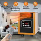 Dr. Infrared Heater DR-968 Electric Portable Infrared Space Heater, 1500-Watt, Cherry