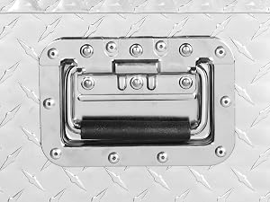 30 Inch Truck Bed Tool Box, Aluminum Heavy Duty Trailer Tool Box for Pickup Truck Bed RV, Toolbox StoraBox with Handle and Lock - Black