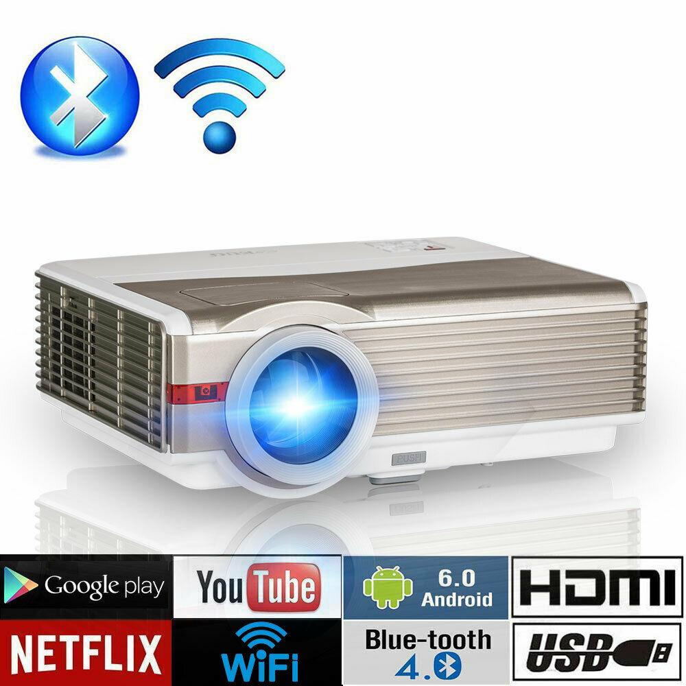 android wifi smart blue tooth full hd projector 1080p youtube movie proyector tv
