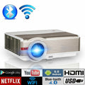 android wifi smart blue tooth full hd projector 1080p youtube movie proyector tv