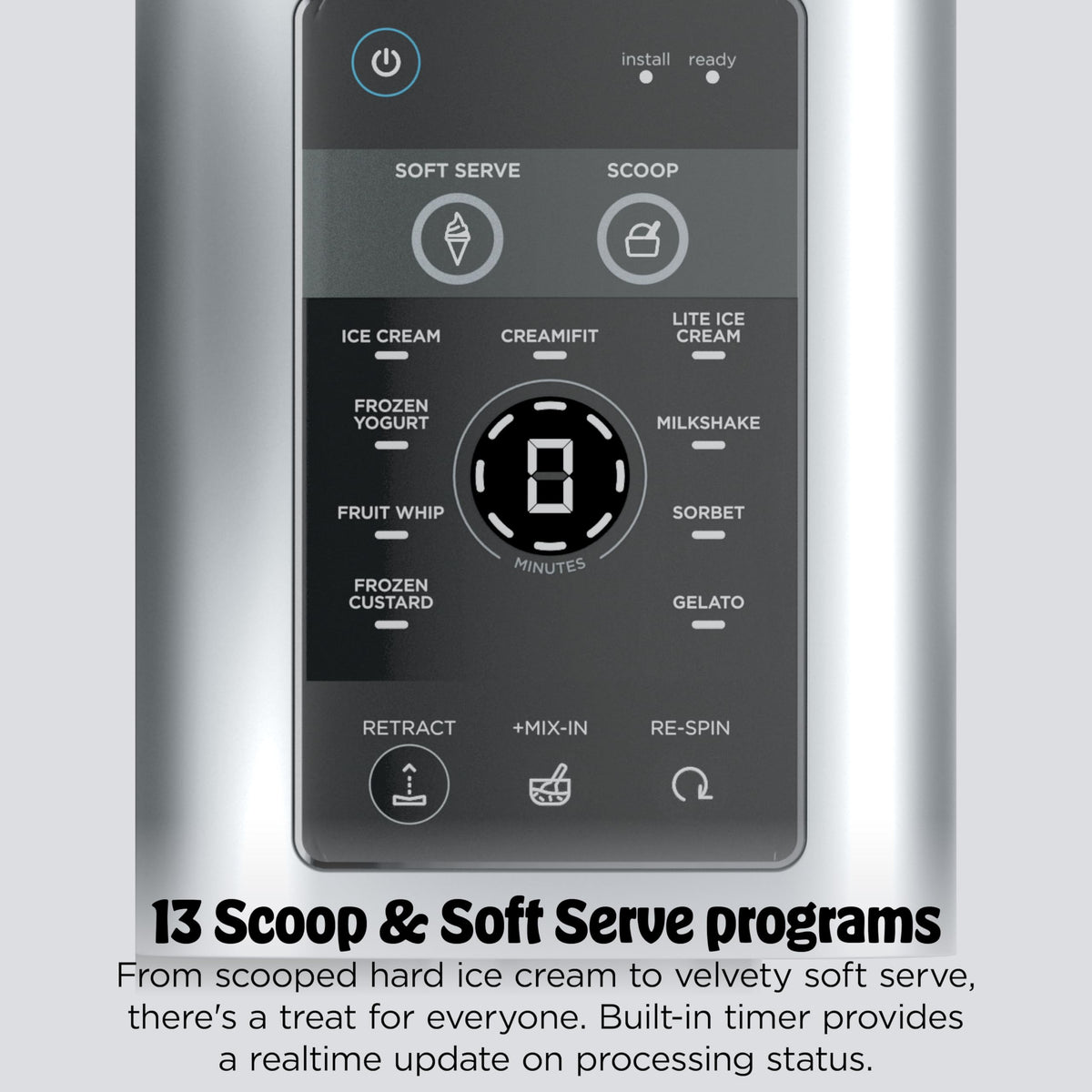 CREAMi Scoop & Swirl Ice Cream and Soft Serve Maker, Oprah's Favorite Things 2025, 13 Programs, Soft Serve Handle & (4) CREAMi 2-in-1 16oz Pints, Gift for Kids & ALL ages, NC701
