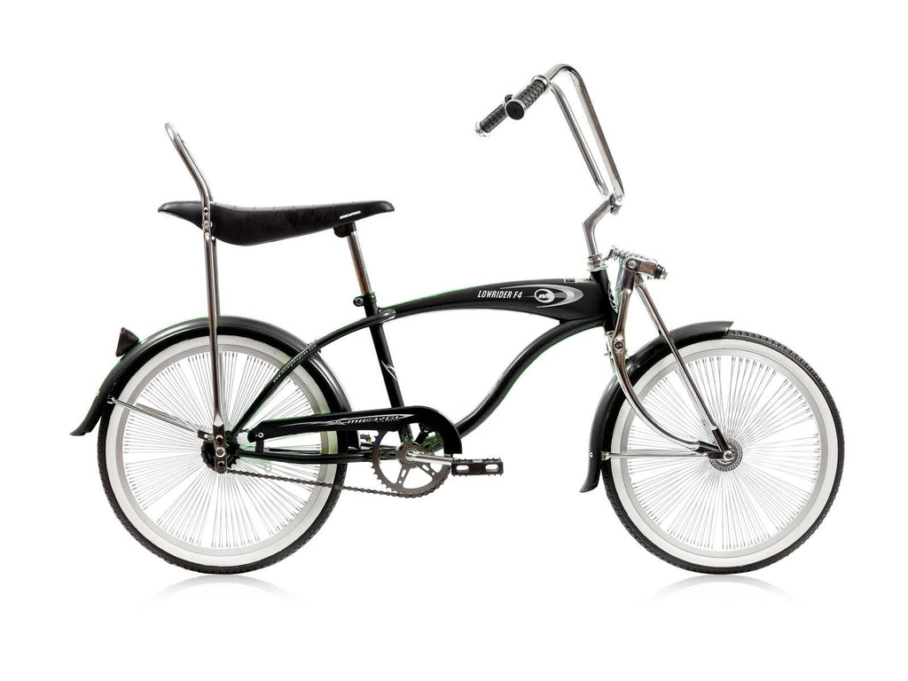 Micargi LOWRIDER F4 20" Lowrider Hi-Ten Steel Coaster Brake Single Speed One Piece Crank Alloy Rims 140H Color: Black