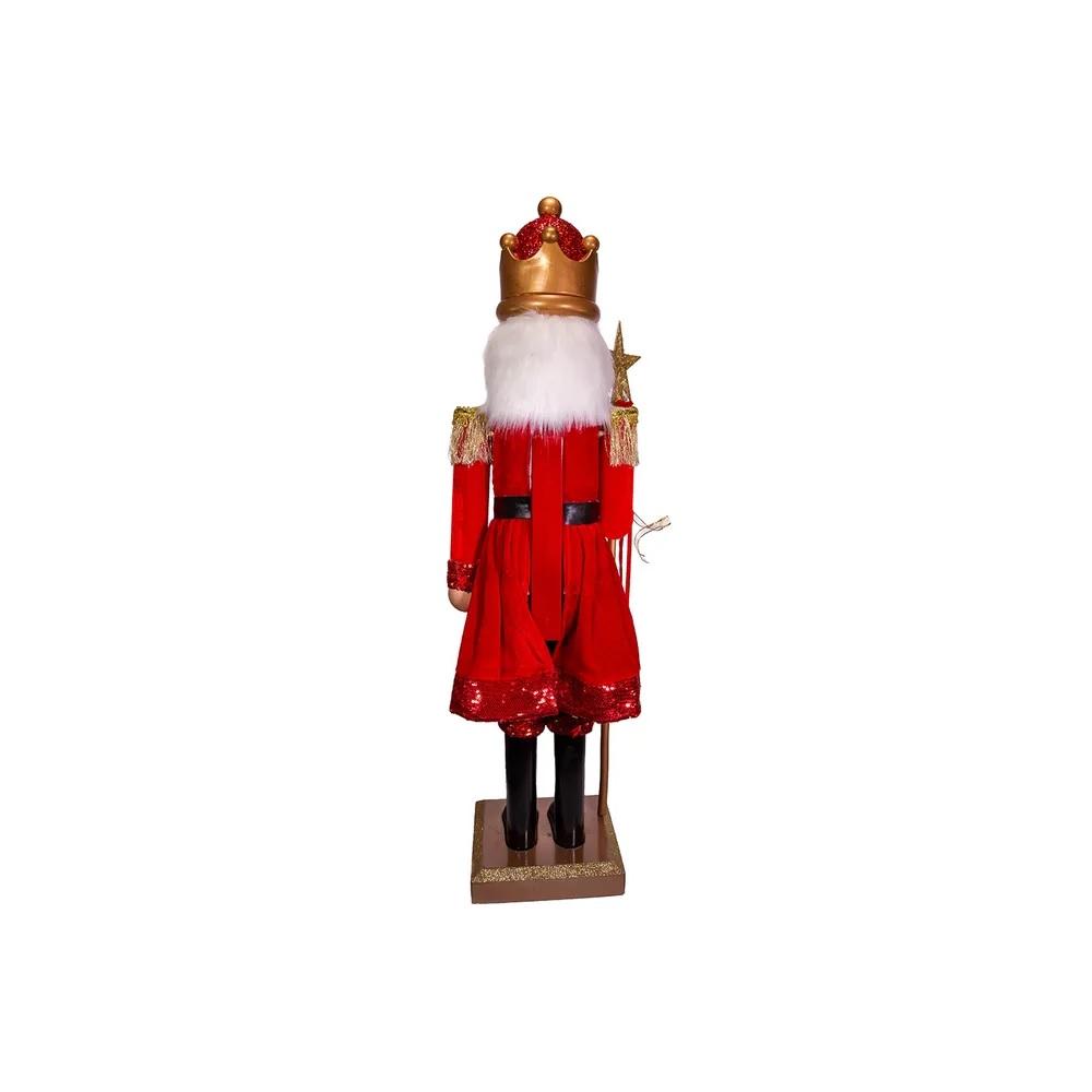 Kurt Adler D3904 32 in. Plastic King Nutcracker, Red &amp; Gold