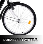 Goddess Accent Adult Tricycle 1/7 Speed 3-Wheel with Shopping Basket for Seniors, Women, Men,Road Tricycle Multiple Speeds, 24-Inch Wheels, W/Installation Tools