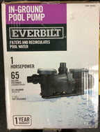everbilt pcp10002 in-ground pool pump 1 horsepower 65 gallons per minute