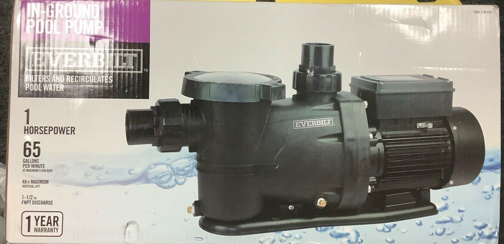 everbilt pcp10002 in-ground pool pump 1 horsepower 65 gallons per minute