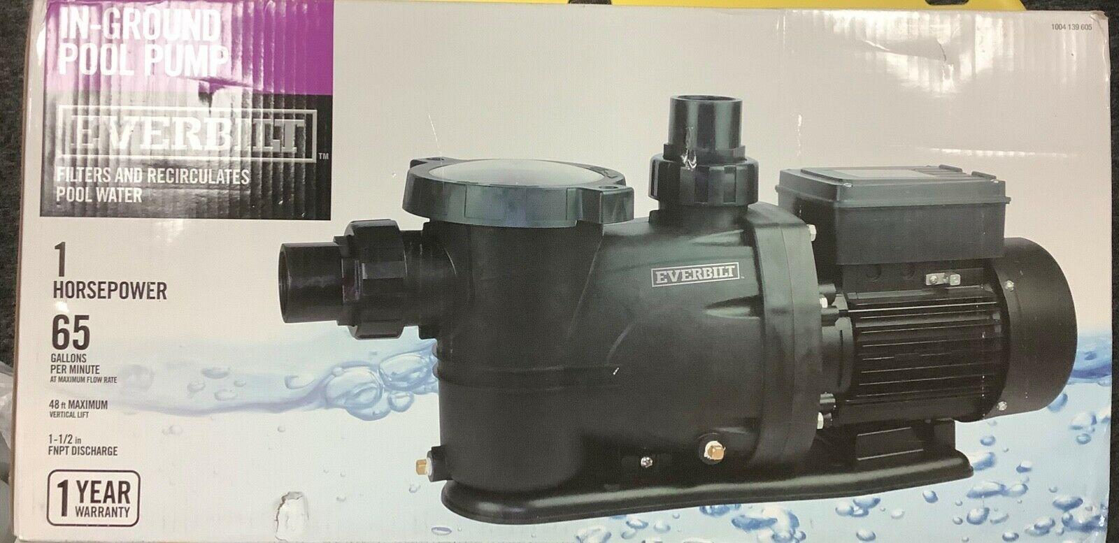 everbilt pcp10002 in-ground pool pump 1 horsepower 65 gallons per minute