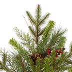 Vickerman 30" Cibola Mixed Berry Artificial Christmas Wreath Unlit - Faux Mixed Berry Christmas Wreath - Indoor Seasonal Home Decor
