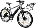 SDU 26" Electric Mountain Bike for Adults SDREAM T350, 48V/10.4Ah Removable Hidden Battery, 350W Brushless Motor, LED Display with Cruise, Front Suspension Ebike for Mountain Trail and Commuting