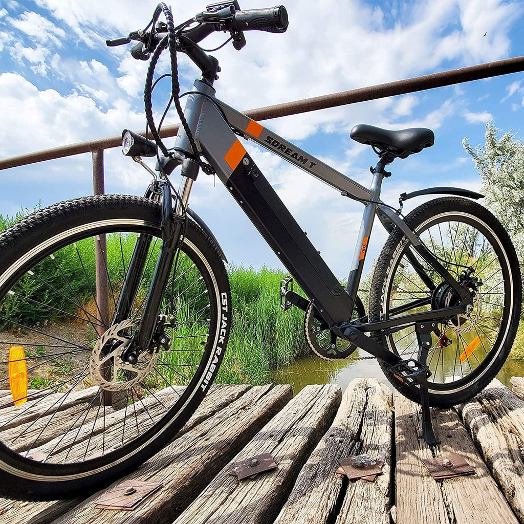 SDU 26" Electric Mountain Bike for Adults SDREAM T350, 48V/10.4Ah Removable Hidden Battery, 350W Brushless Motor, LED Display with Cruise, Front Suspension Ebike for Mountain Trail and Commuting