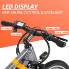 SDU 26" Electric Mountain Bike for Adults SDREAM T350, 48V/10.4Ah Removable Hidden Battery, 350W Brushless Motor, LED Display with Cruise, Front Suspension Ebike for Mountain Trail and Commuting