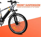 SDU 26" Electric Mountain Bike for Adults SDREAM T350, 48V/10.4Ah Removable Hidden Battery, 350W Brushless Motor, LED Display with Cruise, Front Suspension Ebike for Mountain Trail and Commuting