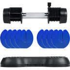 Wuudi Adjustable Dumbbell 5-25 Lbs. Weight Options Non-Slip Dumbbell with Handle and Weight Plate for Body Workout Home Gym, Single