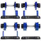 Wuudi Adjustable Dumbbell 5-25 Lbs. Weight Options Non-Slip Dumbbell with Handle and Weight Plate for Body Workout Home Gym, Single