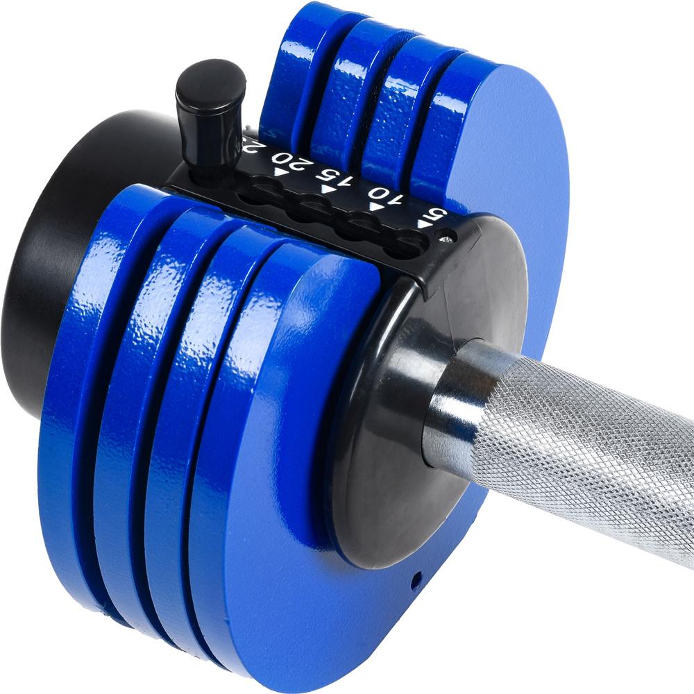 Wuudi Adjustable Dumbbell 5-25 Lbs. Weight Options Non-Slip Dumbbell with Handle and Weight Plate for Body Workout Home Gym, Single