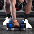Wuudi Adjustable Dumbbell 5-25 Lbs. Weight Options Non-Slip Dumbbell with Handle and Weight Plate for Body Workout Home Gym, Single