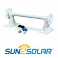 sun2solar in-ground swimming pool solar blanket cover reel up to 16 &amp; 20' wide