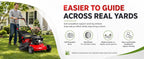3 in 1 Self Propelled Gas Lawn Mower, 131cc 4-Stroke Engine with 50L Grass Bag &amp; Big Wheels, 3-in-1 Mulching/Side Discharge/Rear Bag, Push Button Start for Medium to LarLawns Red