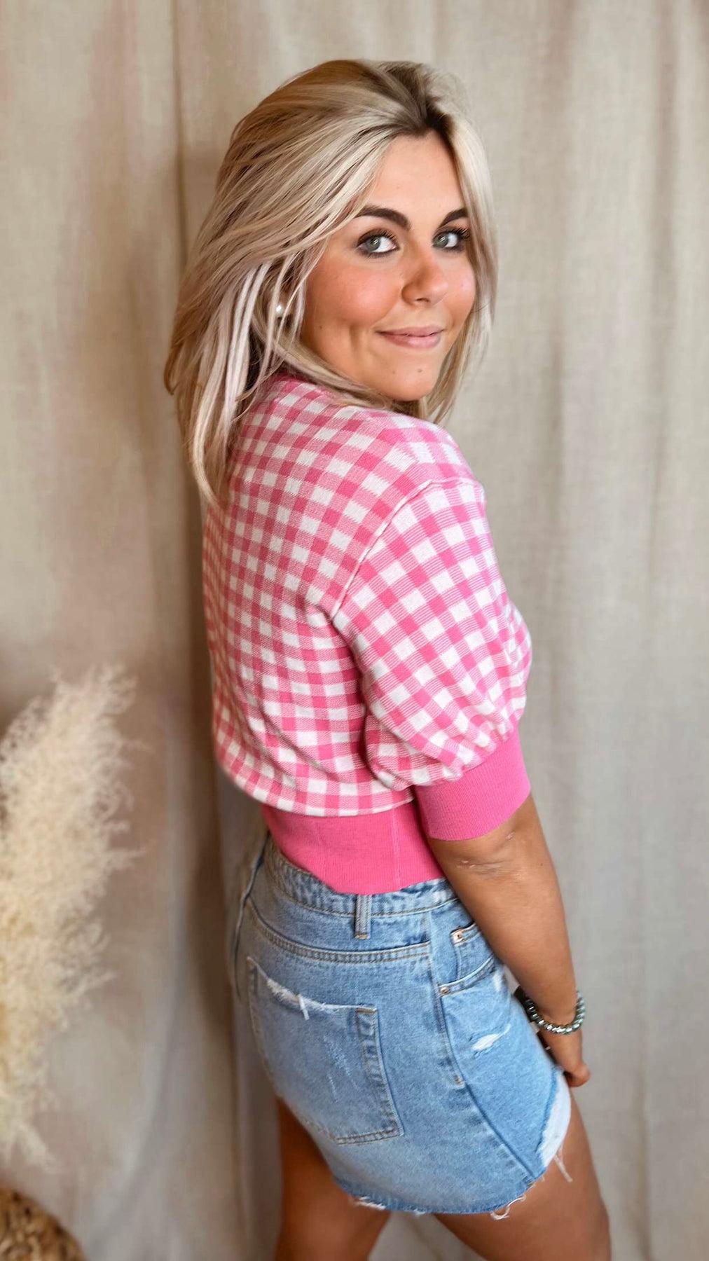 The Prove Yourself Gingham Cardigan