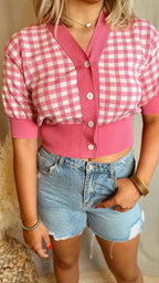 The Prove Yourself Gingham Cardigan