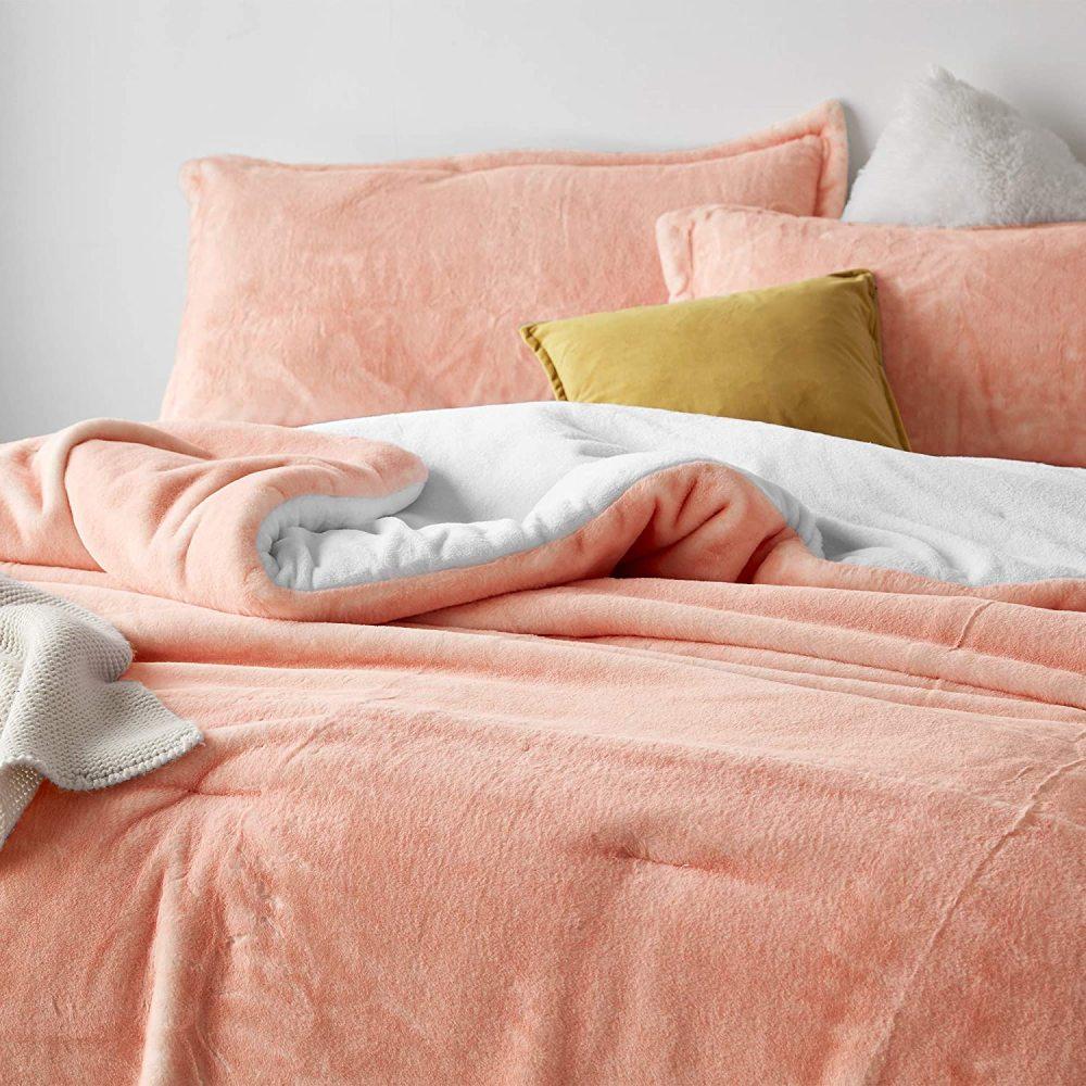 Byourbed Fuzzy Peach - Coma Inducer? Twin XL Comforter - Peachy Pink