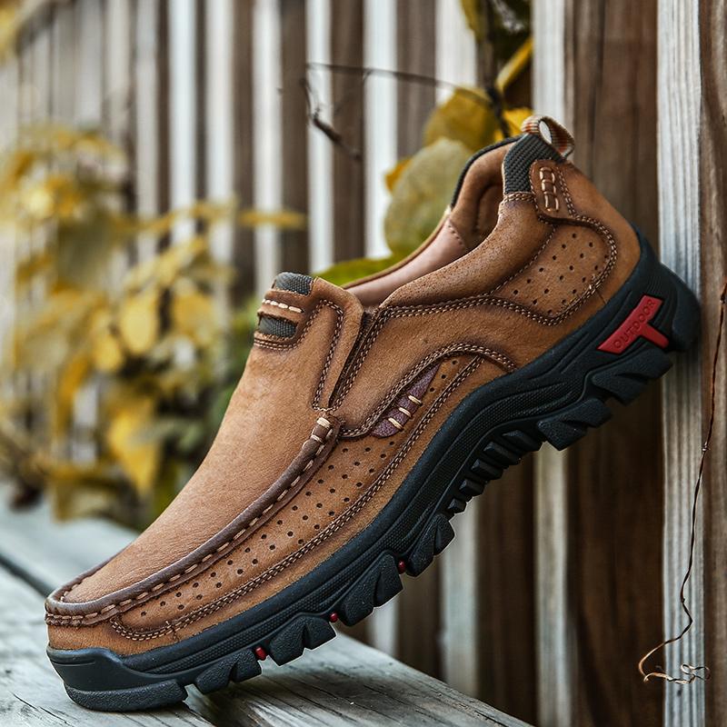 2021 Men Casual Outdoor Genuine Leather Shoes