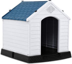 Giantex Plastic Dog House Waterproof Ventilate Pet Kennel with Air Vents and Elevated Floor for Indoor Outdoor Use Pet Dog House