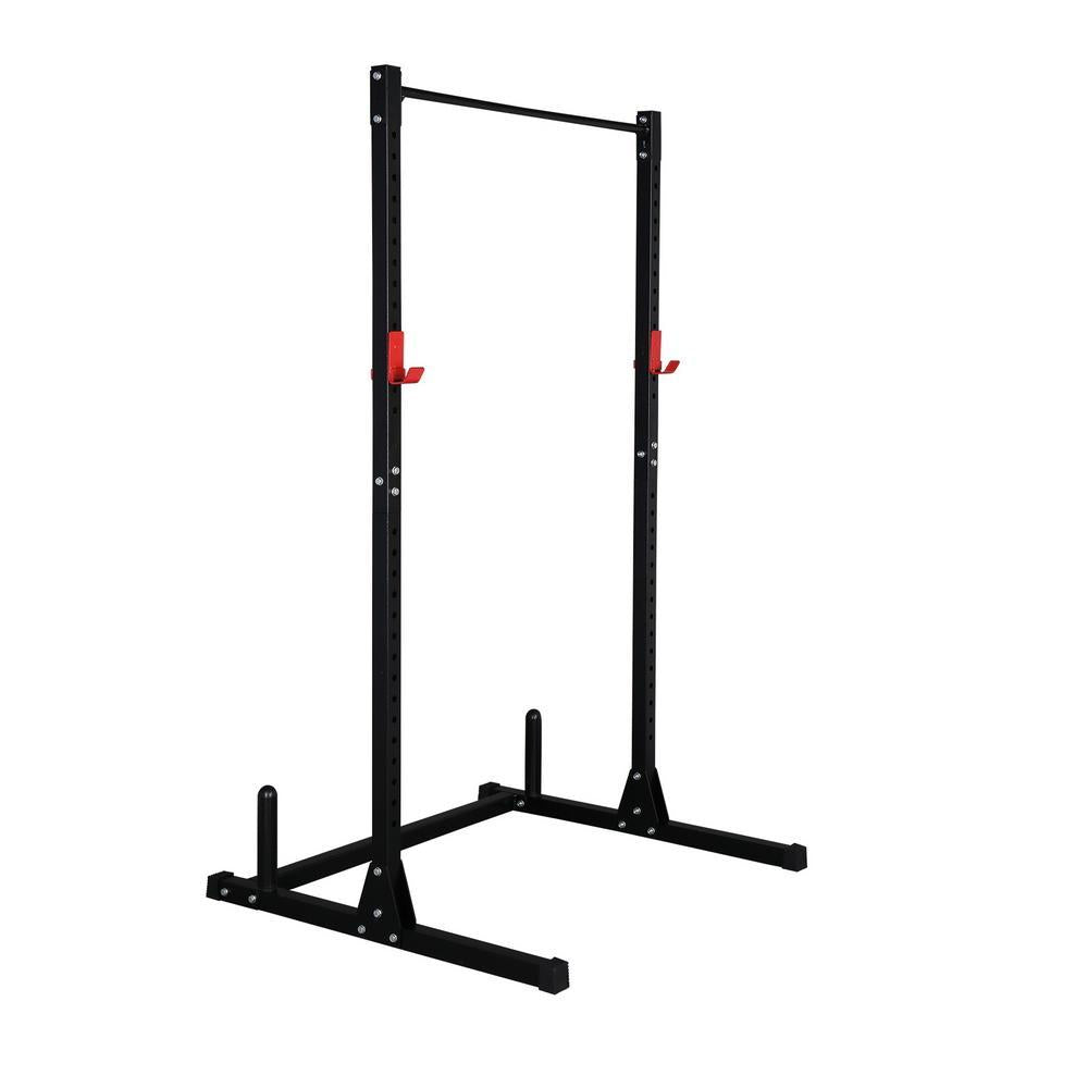 MINOCOOL High Pull-Up Horizontal Bar With Barbell Rack Fitness Rack Black