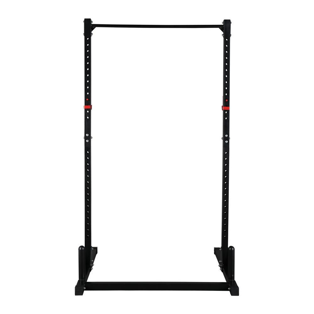 MINOCOOL High Pull-Up Horizontal Bar With Barbell Rack Fitness Rack Black