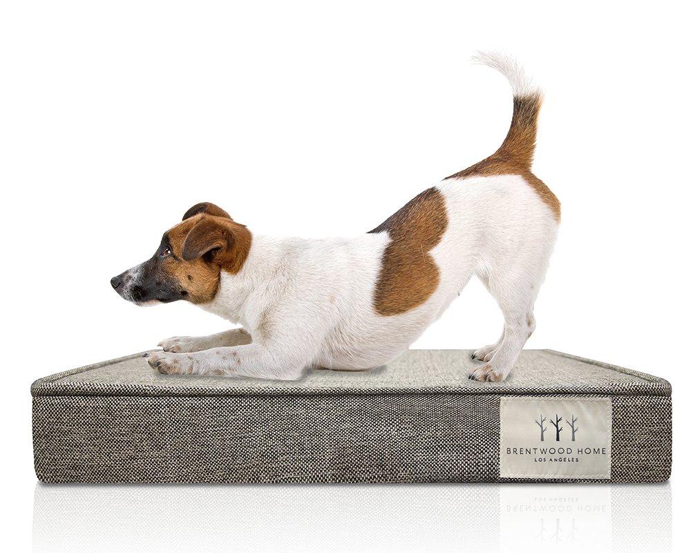 BrentHome 4-Inch Gel Memory Foam Orthopedic Pet Bed, Made in USA, Waterproof, CertiPUR-US