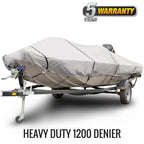 Sportsman 1200 Denier 20 ft. to 22 ft. Beam Width 102 in. Gray Low Profile Flat Front/Skiff/Deck Boat Cover Size BTSD-6