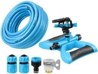 XIN XIN Garden Hose Sprinkler Automatic 360 ° Rotating Lawn Waterer Lawn Sprinkler Watering Sprayer Adjustable Range/Splash/Angle/Position (Blue)