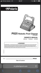 polaris p825 robotic pool cleaner~ repairs needed untested