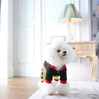 FXQIN Dog Four Leg Coat, Winter Puppy Jacket for Small Dogs Warm Coat Sweater Four Legs Pet Clothes for Dog Cat, Winter Thick Soft Cotton-Padded Doggie Vest, Black