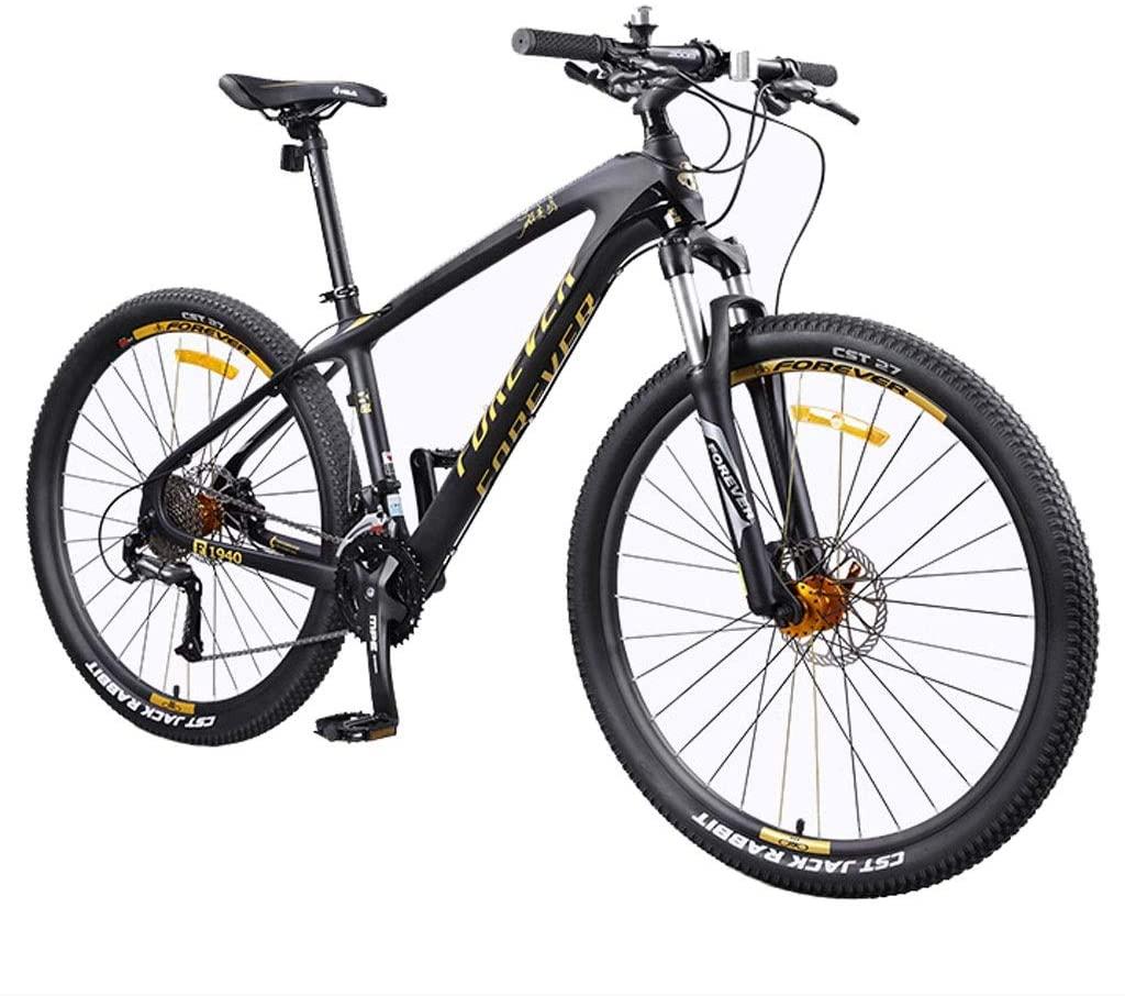 Mountain Bike Moutain Bicycle Moutain Bike 27" Mountain Bicycles 27 Speeds Women/ Men MTB Bike Lightweight Carbon Fibre Frame Disc Brake Front Suspension Mens Mountain Bike Non-Slip Bike Men's Bike