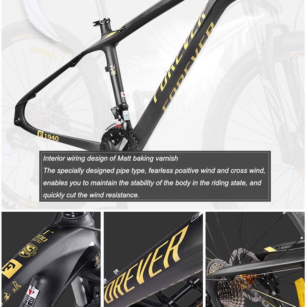 Mountain Bike Moutain Bicycle Moutain Bike 27" Mountain Bicycles 27 Speeds Women/ Men MTB Bike Lightweight Carbon Fibre Frame Disc Brake Front Suspension Mens Mountain Bike Non-Slip Bike Men's Bike