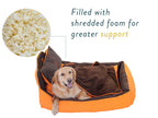 PLS Birdsong Doggy Bed with Blanket, Bolster Dog Bed, Completely Washable