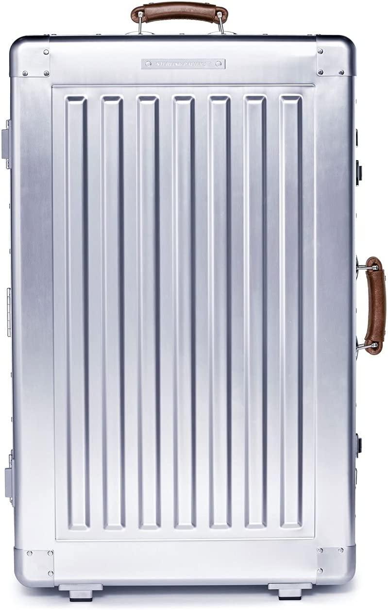 80L Check In Travel Case – Full Aluminum Luggage, Italian Leather Handles